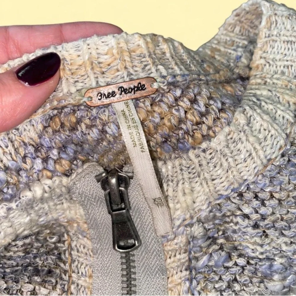 Free People Multicolor Knit Jacket with Zipper - Picture 4 of 5